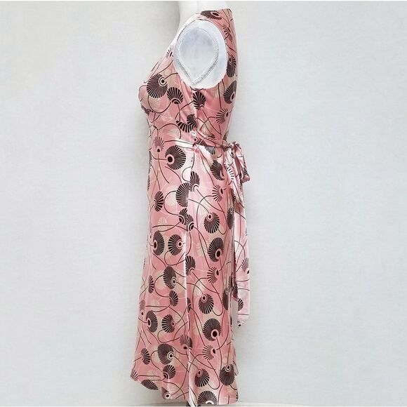 LAUNDRY by Shelli Segal Silk Tie Back V-Neck Sleeveless Floral Slip Dress - Picture 7 of 11